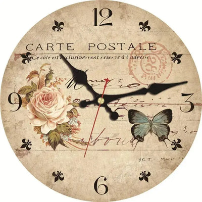 Horloge Vintage Carte de Postale Rétro Horloges Déco Murale Express