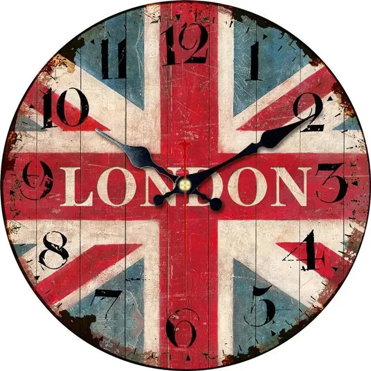 Horloge Vintage Drapeau London Horloges Déco Murale Express