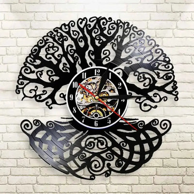 Horloge Vinyle Arbre de Vie Horloges Déco Murale Express