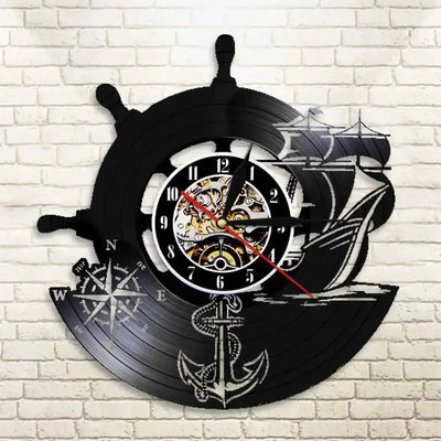 Horloge Vinyle Bateau LED Horloges Déco Murale Express