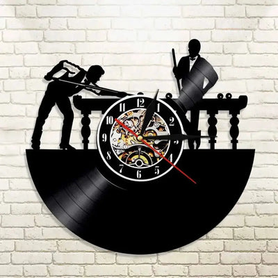 Horloge Vinyle Billard LED Horloges Déco Murale Express