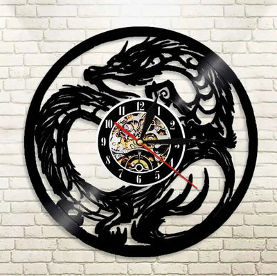 Horloge Vinyle Dragon Horloges Déco Murale Express