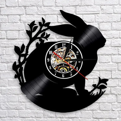 Horloge Vinyle Lapin Horloges Déco Murale Express