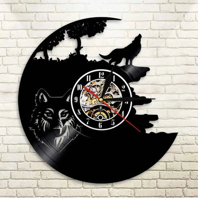 Horloge Vinyle Loup LED Horloges Déco Murale Express