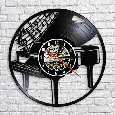 Horloge Vinyle Piano Horloges Déco Murale Express