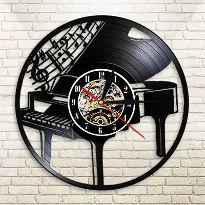 Horloge Vinyle Piano LED Horloges Déco Murale Express