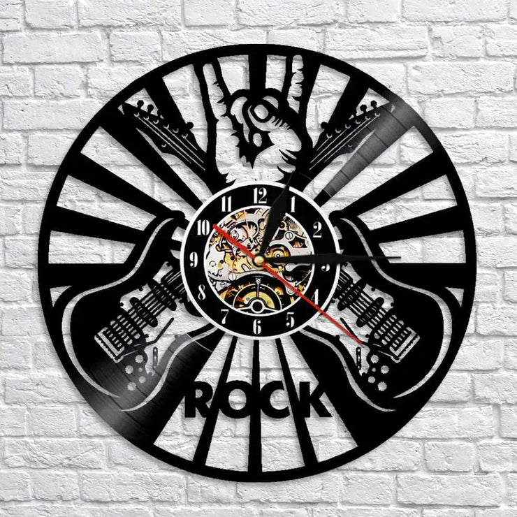 Horloge Vinyle Rock 'n' roll Horloges Déco Murale Express