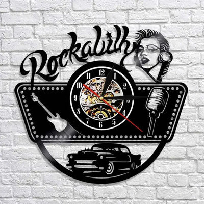 Horloge Vinyle Rockabilly Horloges Déco Murale Express