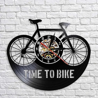 Horloge Vinyle Vélo Horloges Déco Murale Express