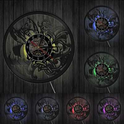 Horloge Vinyle Viking LED Horloges Déco Murale Express