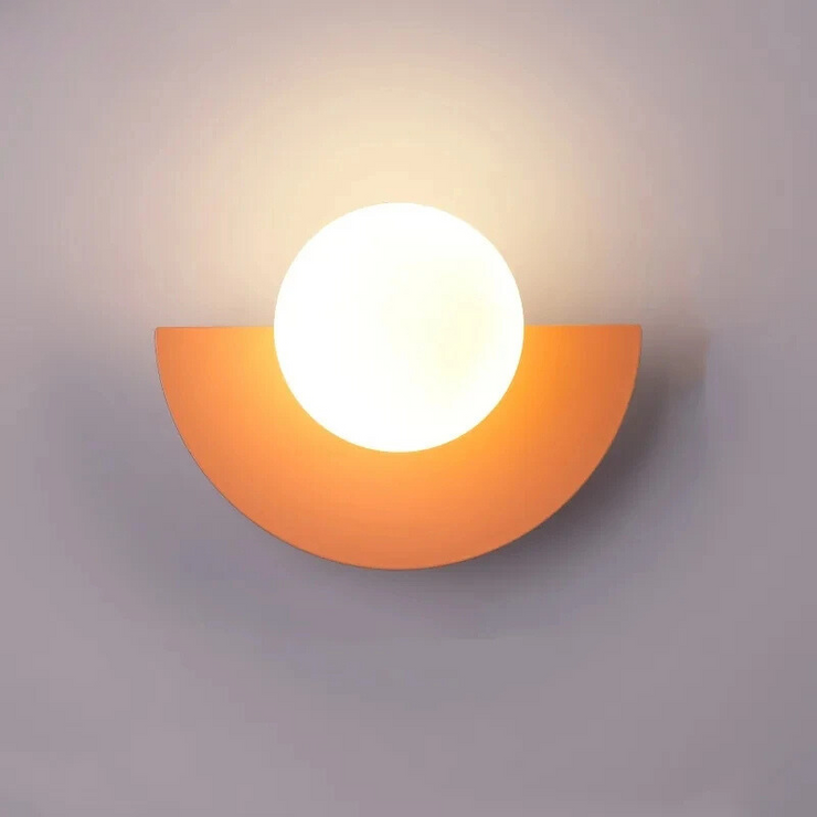 Lampe murale LED nordique demi-cercle coloré