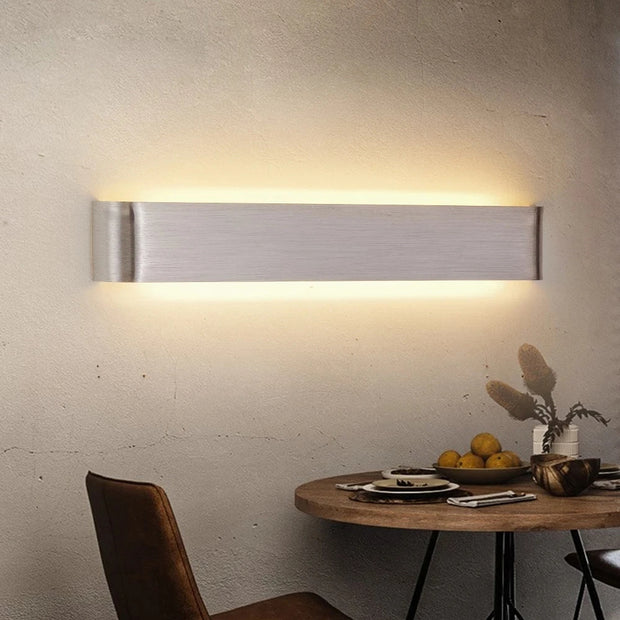 Lampe murale aluminium brossé