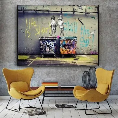 Tableau Industriel <br> Esprit Bansky Tableaux Déco Murale Express