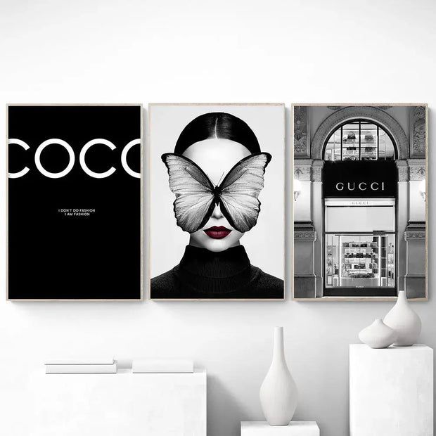 Tableau Noir et Blanc COCO Tableaux, T-NB Déco Murale Express