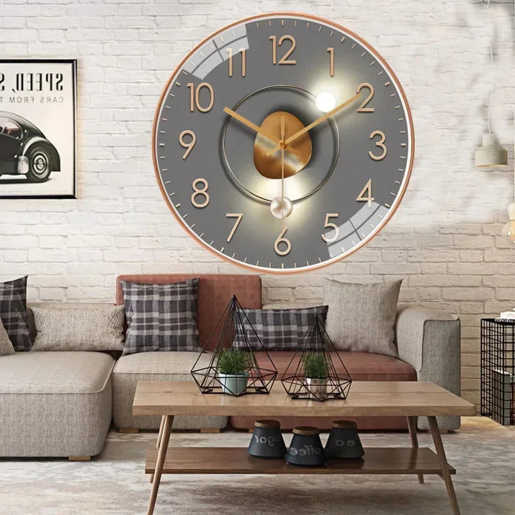 Horloge Murale Design Moderne avec Effet Lumineux