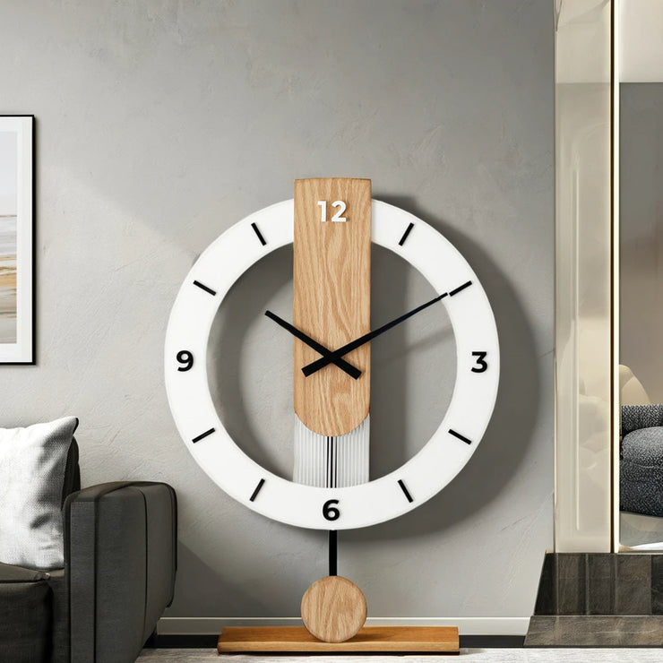 Horloge murale en bois moderne