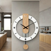 Horloge murale en bois moderne